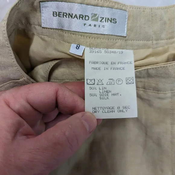 NWT Bernard Zins Linen Silk Pencil Skirt - 8 - Picture 3 of 5
